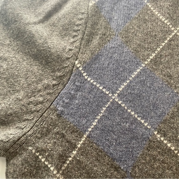 Jos. A. Bank Executive Collection XXL Gray Argyle Lambs Wool Sweater PRE… - Picture 6 of 10